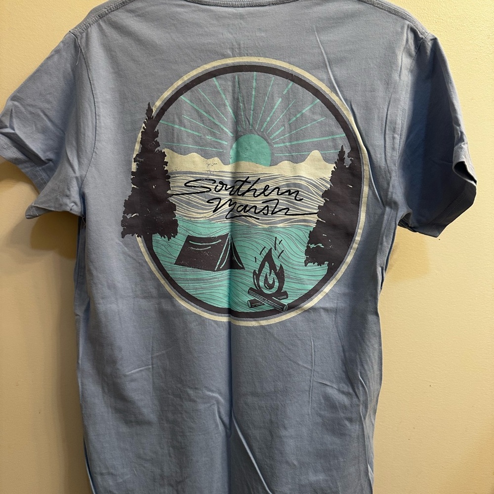 Southern Marsh Light Blue Pocket Tee